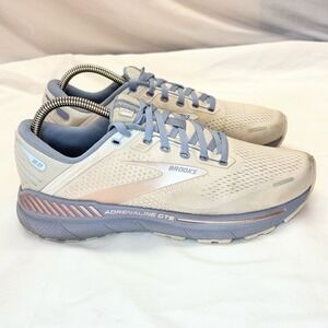 Brooks Adrenaline GTS 22 Shoes Women's Beige Blue Running Sneakers Size 9